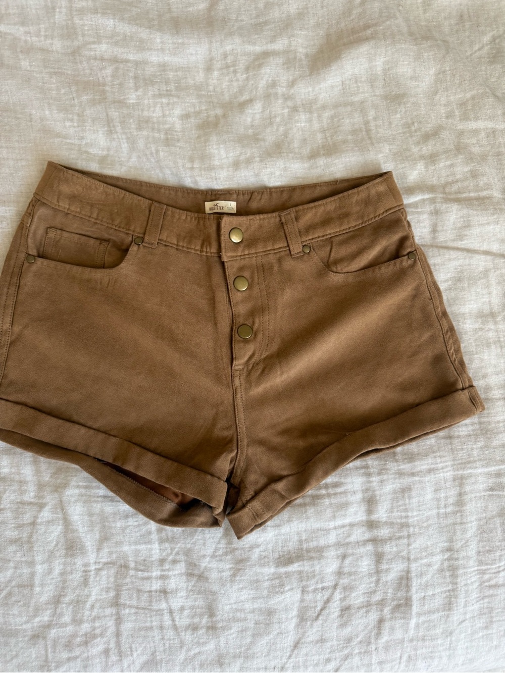 Hollister suede shorts